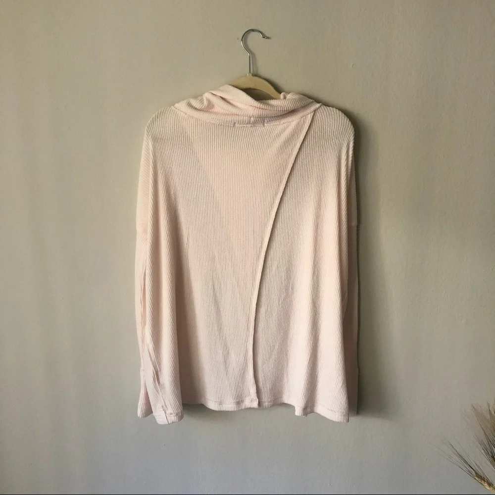 FREE PEOPLE Cozy JUICY RIBBED TUNIC Pink S NWT